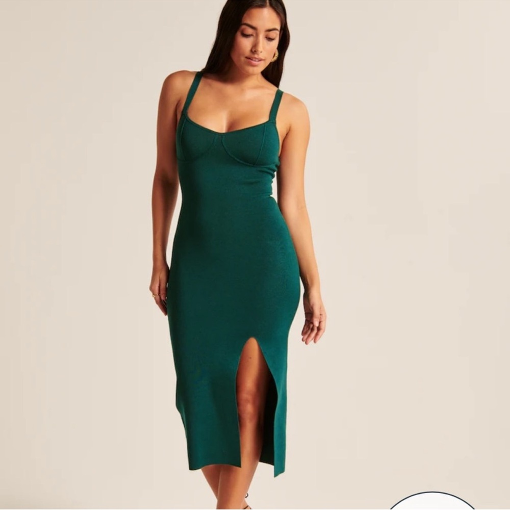 Corset sweater midi dress